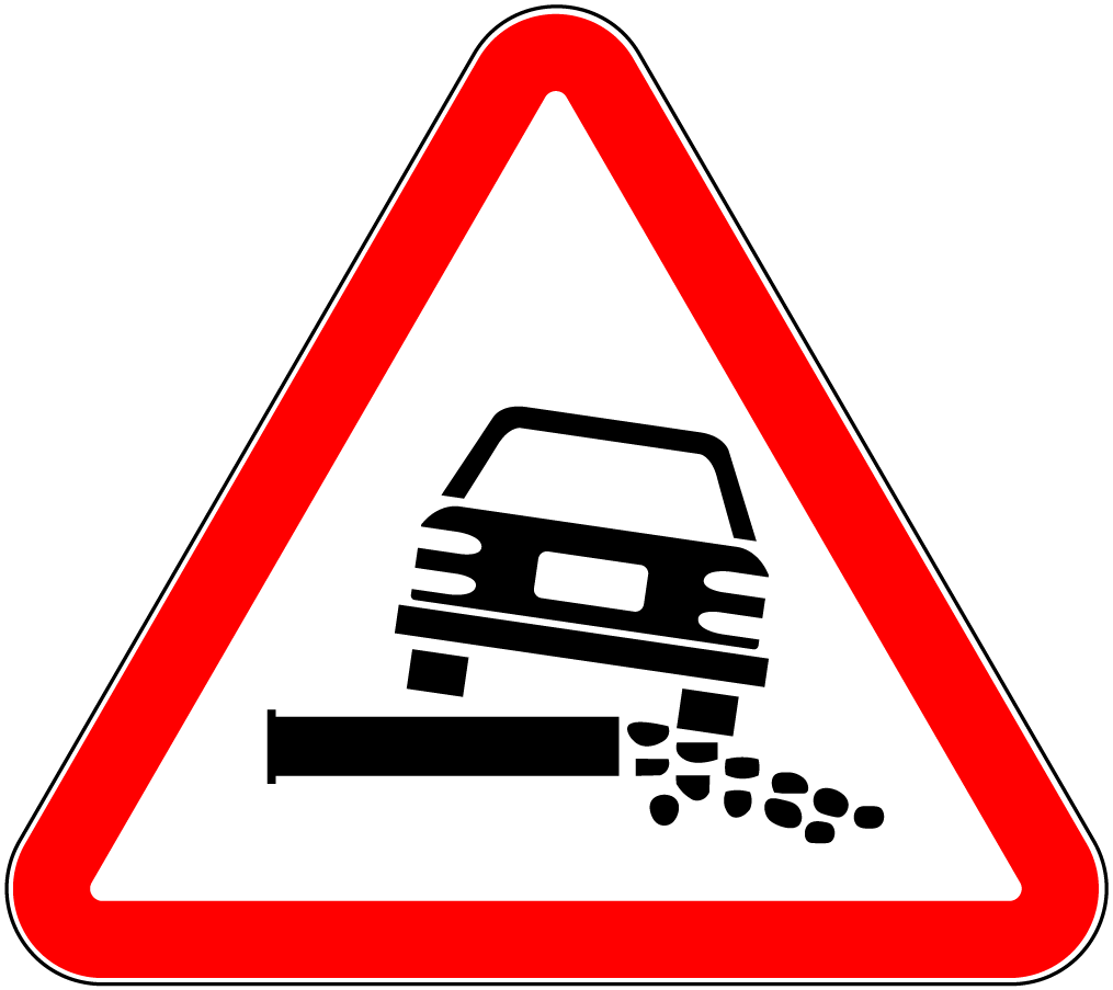 1.17.2 Acostament periculos - sector de drum pe care ieșirea de pe carosabil prezintă pericol sporit.