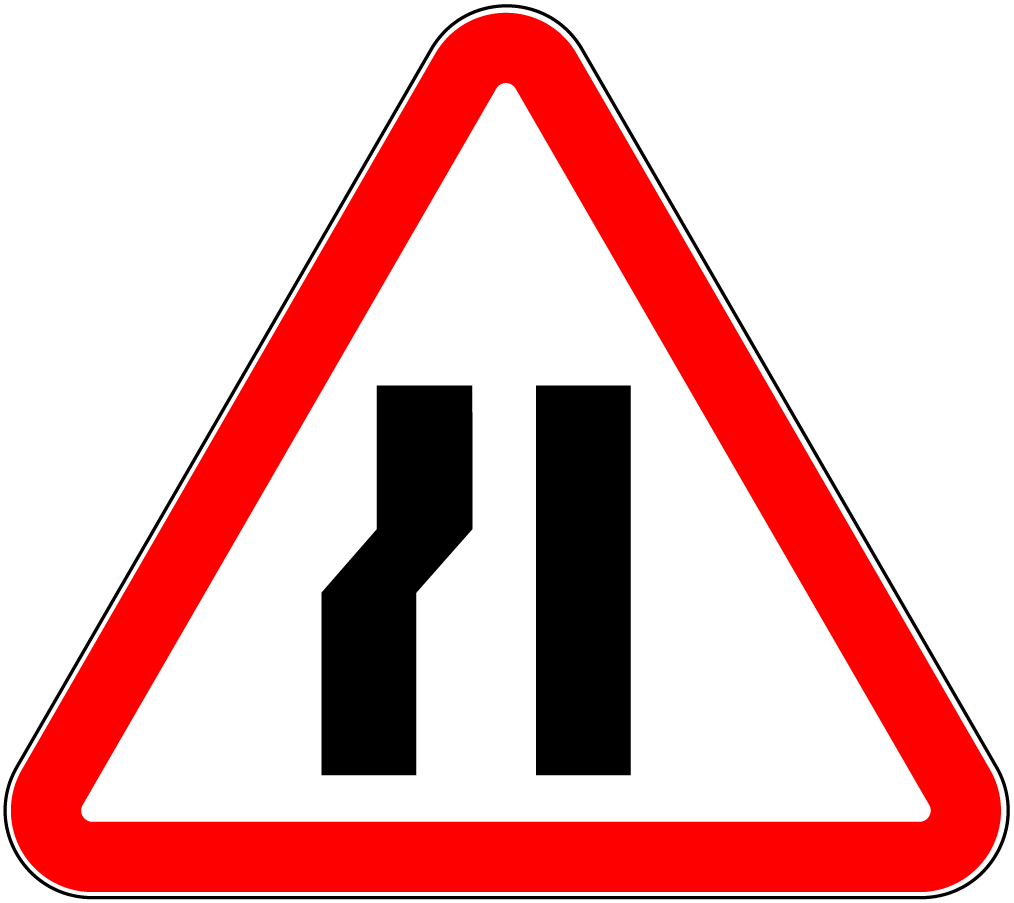 1.18.3 Drum îngustat din partea stîngă.