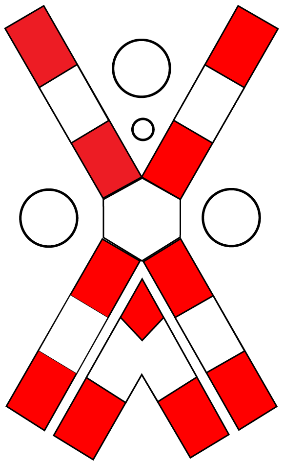 1.3.4 Cale ferată fără bariere cu două sau mai multe linii, prevăzută cu instalație de semnalizare luminoasă automată.