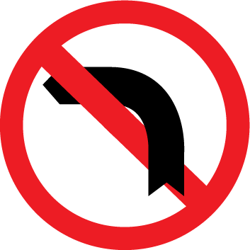 3.20.2 "Viraj la stânga interzis".