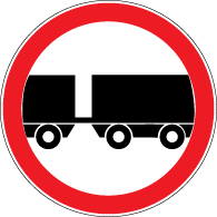 3.7 "Circulaţie interzisă autotrenurilor"