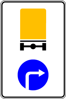 4.10.2 "Direcţie obligatorie pentru vehiculele care transportă încărcături periculoase".
