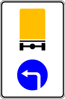4.10.3 "Direcţie obligatorie pentru vehiculele care transportă încărcături periculoase".
